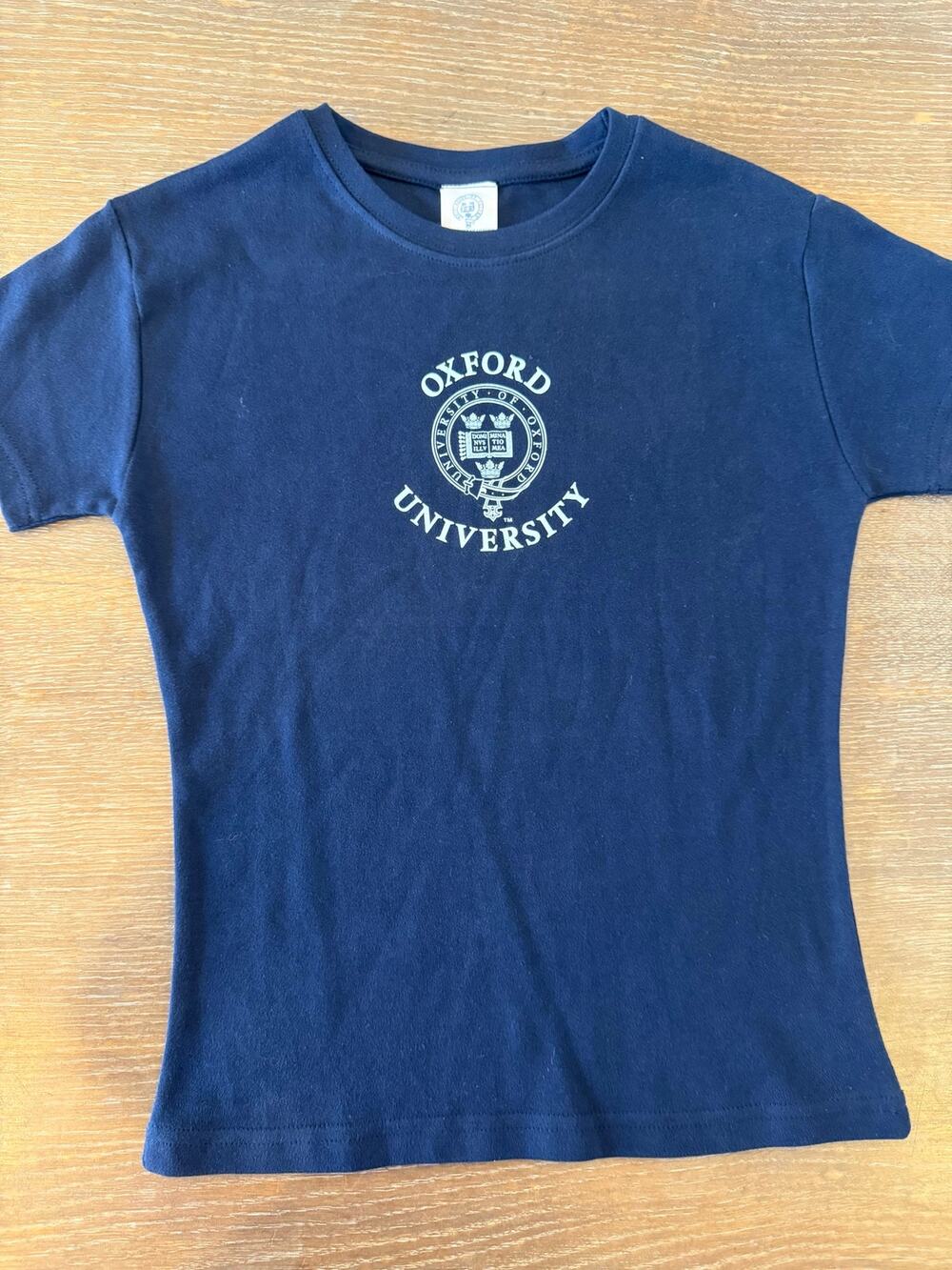 Vintage Oxford University Blue Tee  T Shirt Top Shirt Women size S